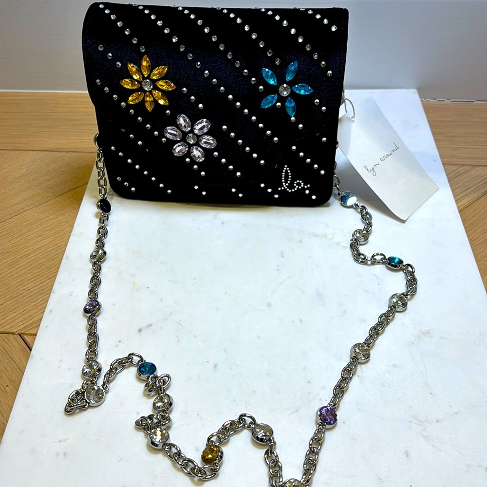 Lyn Around black rhinestone NWT bag